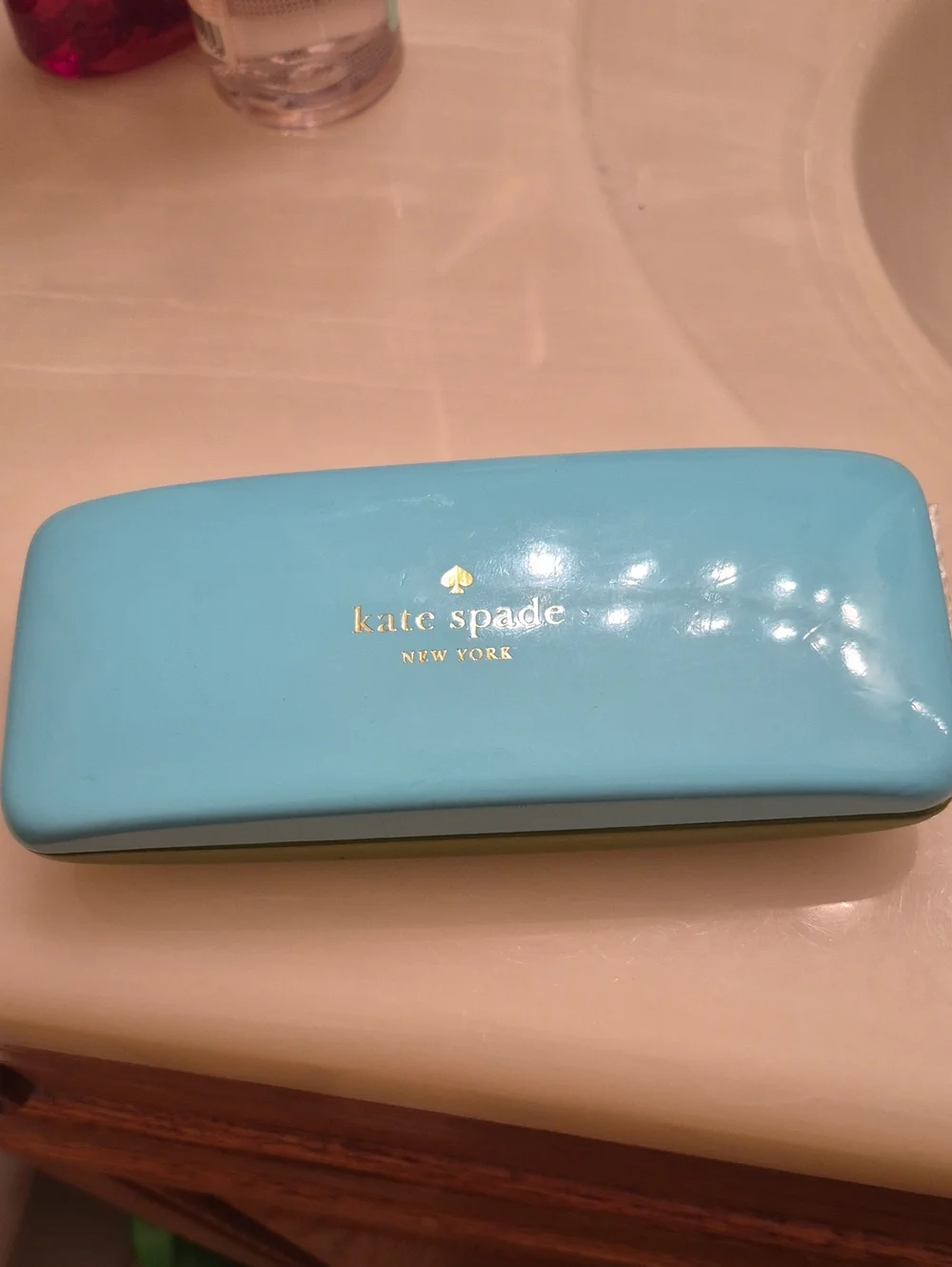 kate spade New York Light Blue Patent Eyewear Case